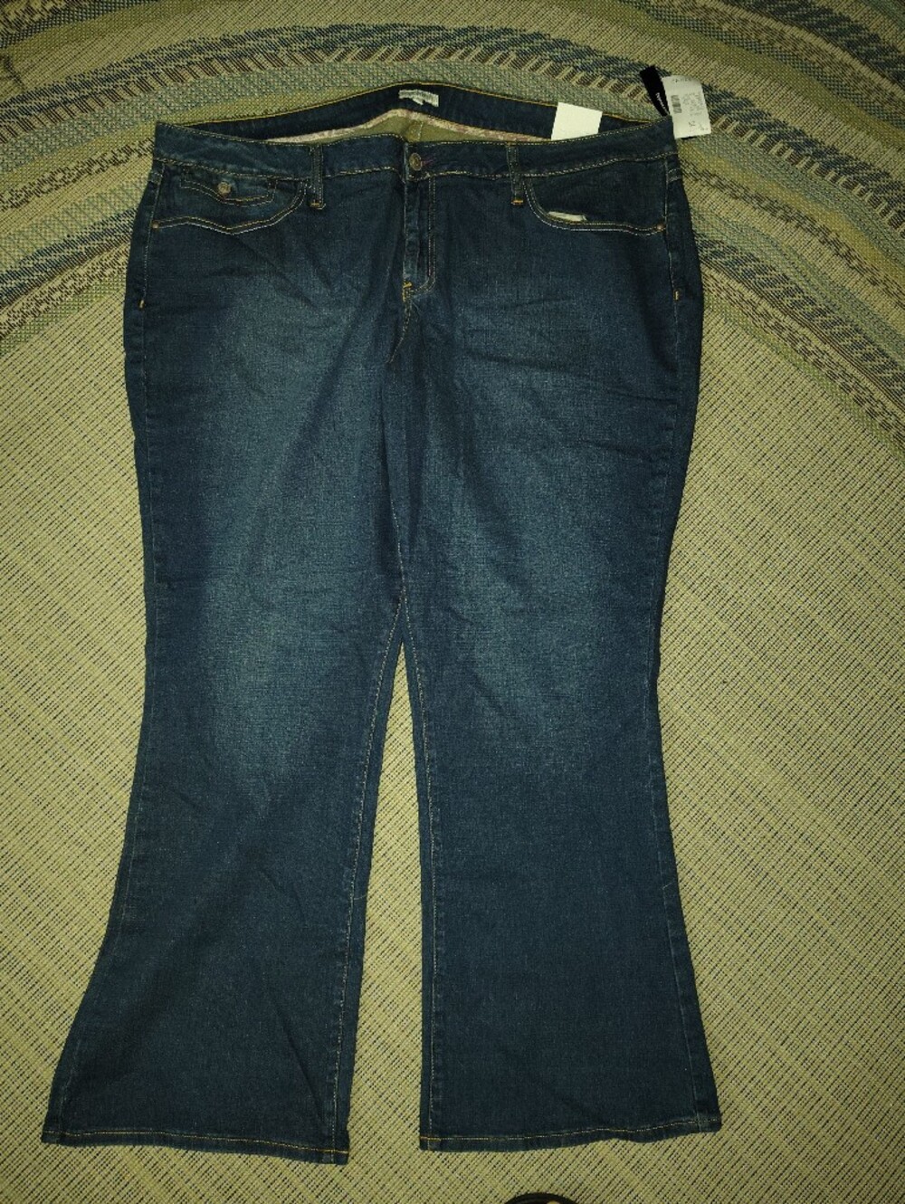 PIndigo Women's Dark Blue Flare Jeans Size 28